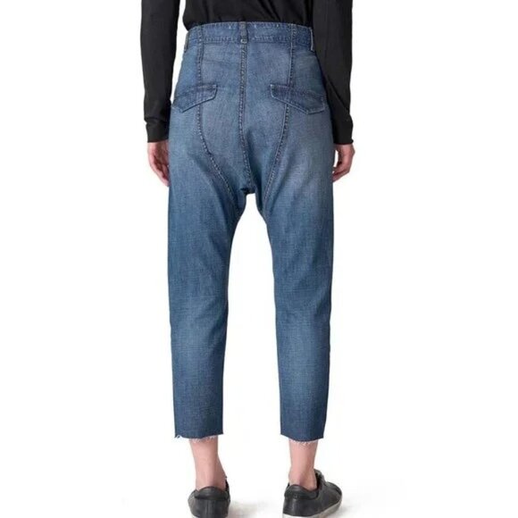 Nili Lotan Paris Drop Crotch Jeans in Studio Wash Size 24 - Picture 2 of 14